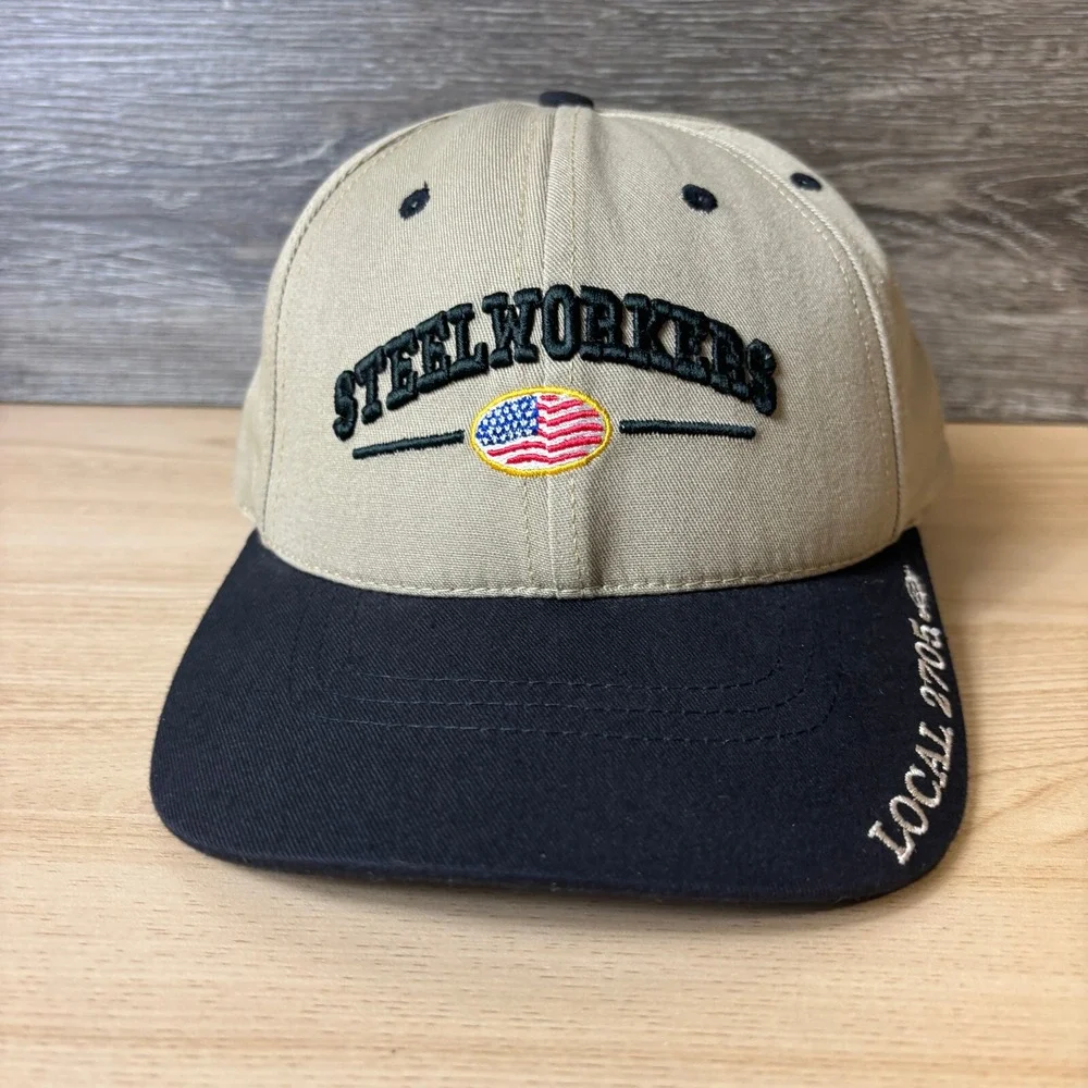Steelworkers‎ Hat Cap Snap Back Brown Local 2705 Adjustable